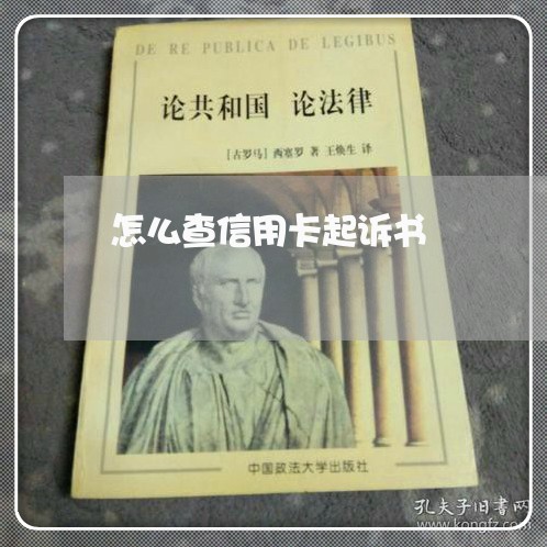 怎么查信用卡起诉书