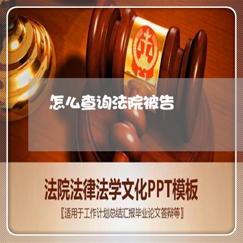 怎么查询法院被告 怎么查询法院被告