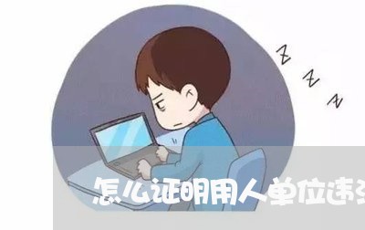 怎么证明用人单位违法解除