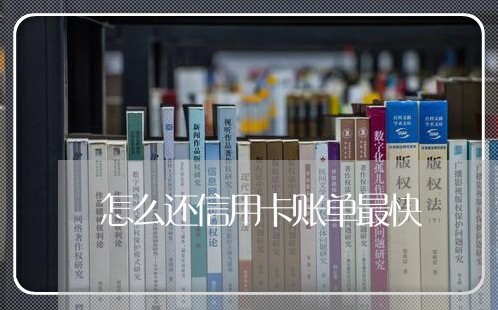 怎么还信用卡账单最快/2023080161804