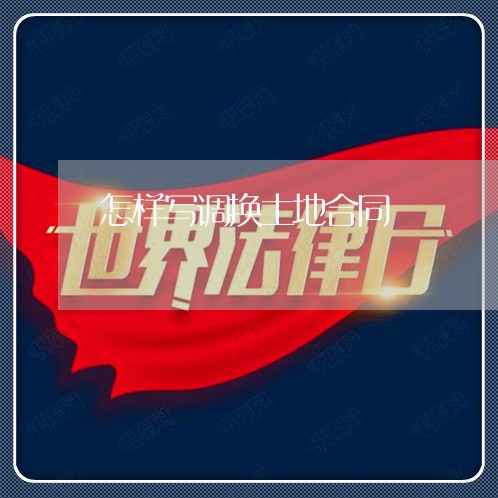 怎样写调换土地合同/2023040330494 怎样写调换土地合同/2023040330494