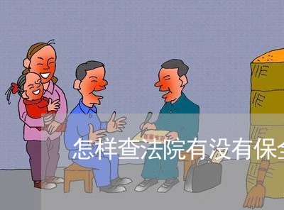 怎样查法院有没有保全财产 怎样查法院有没有保全财产
