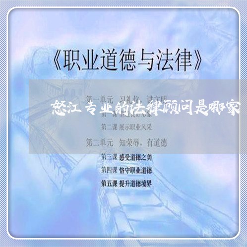 怒江专业的法律顾问是哪家/2023061939592