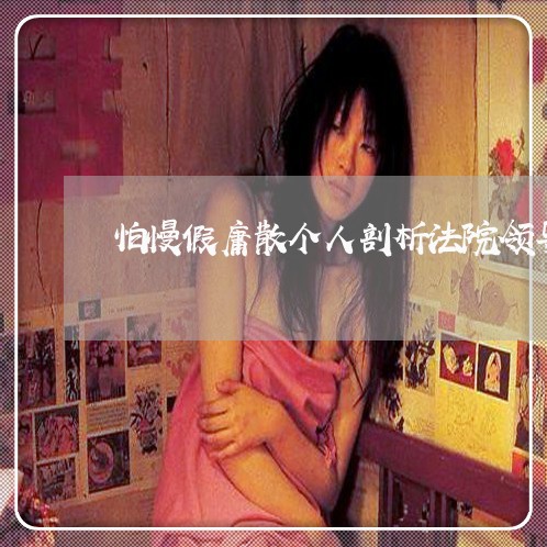 怕慢假庸散个人剖析法院领导