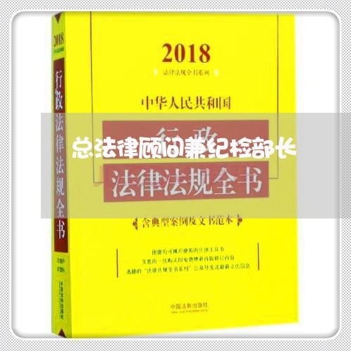 总法律顾问兼纪检部长 总法律顾问兼纪检部长