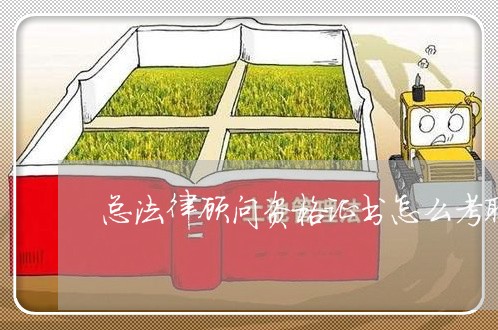总法律顾问资格证书怎么考取 总法律顾问资格证书怎么考取