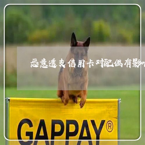 恶意透支信用卡对配偶有影响吗