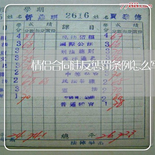 情侣合同违反惩罚条例怎么写/2023022615137