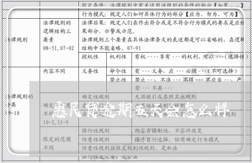 惠民贷逾期五天会怎么样/2023120986037