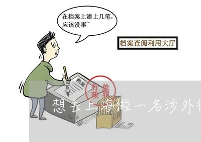 想去上海做一名涉外律师/2023021538170 想去上海做一名涉外律师/2023021538170