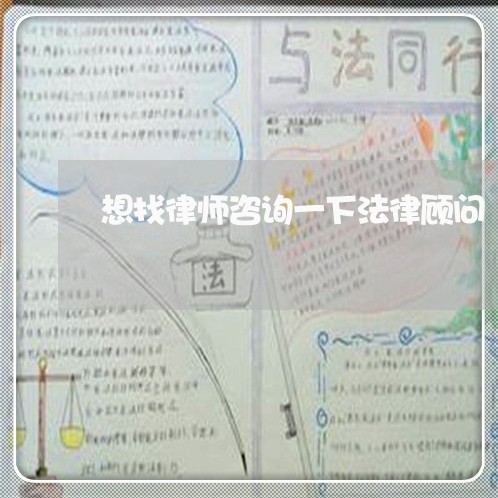 想找律师咨询一下法律顾问