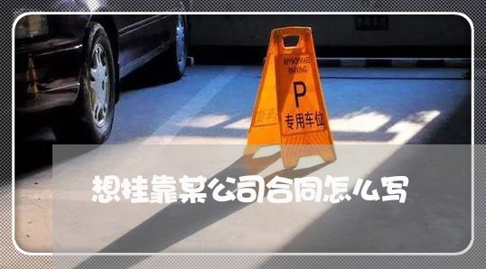 想挂靠某公司合同怎么写/2023040917046