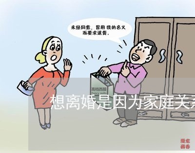 想离婚是因为家庭关系问题吗/2023060304838