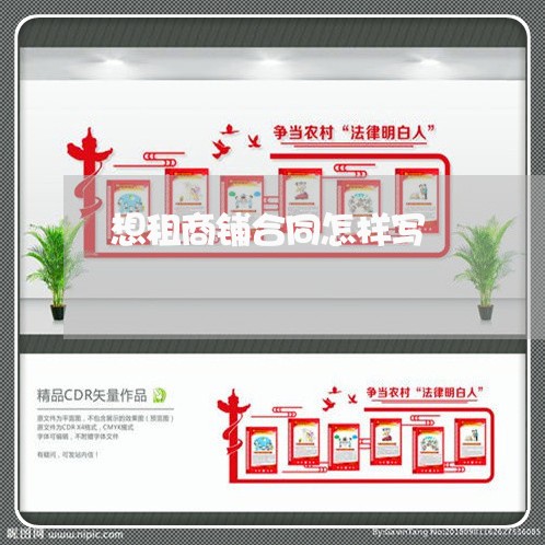 想租商铺合同怎样写/2023011727937