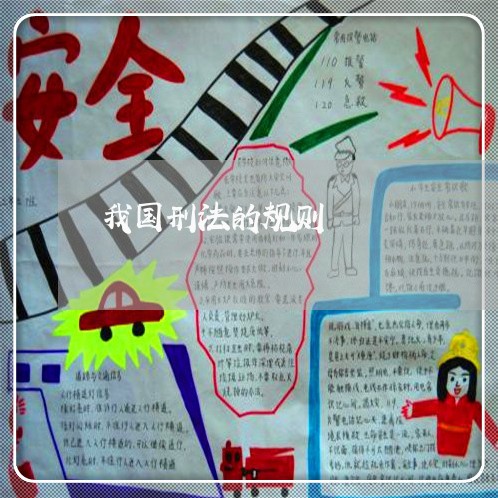 我国刑法的规则 我国刑法的规则