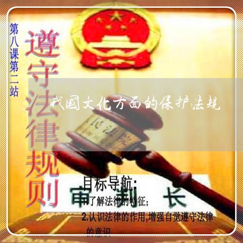 我国文化方面的保护法规