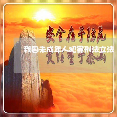 我国未成年人犯罪刑法立法 我国未成年人犯罪刑法立法