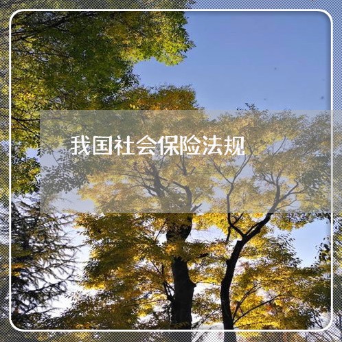 我国社会保险法规