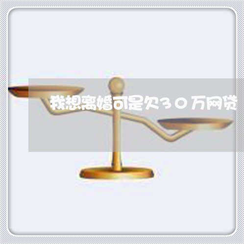我想离婚可是欠30万网贷 我想离婚可是欠30万网贷