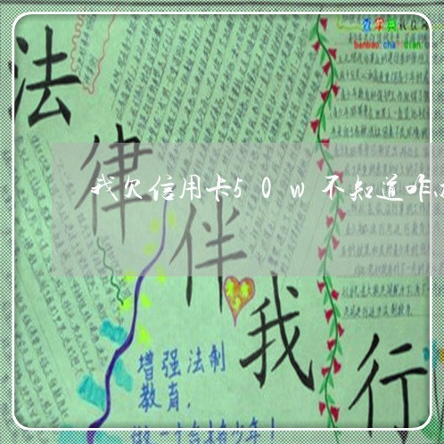 我欠信用卡50w不知道咋办