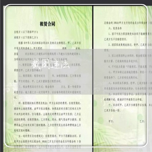 截图违法