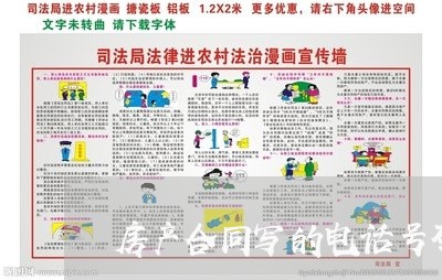 房产合同写的电话号码/2023040416729 房产合同写的电话号码/2023040416729