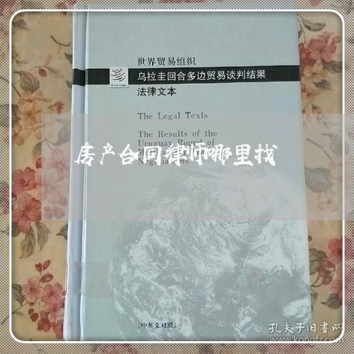房产合同律师哪里找 房产合同律师哪里找