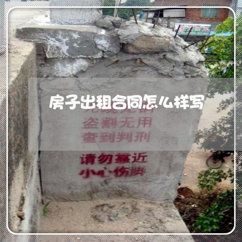房子出租合同怎么样写/2023040380372 房子出租合同怎么样写/2023040380372