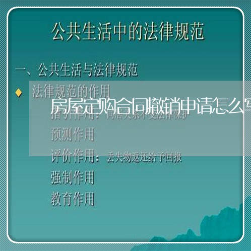 房屋定购合同撤销申请怎么写/2023040462824