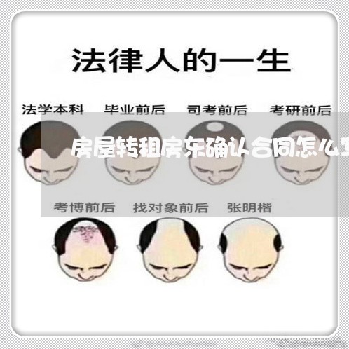 房屋转租房东确认合同怎么写/2023041671815