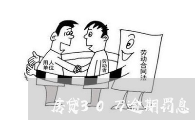 房贷30万逾期罚息 房贷30万逾期罚息