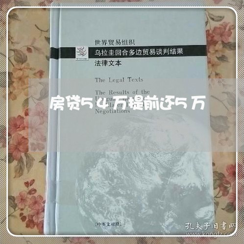 房贷54万提前还5万/2023041339482