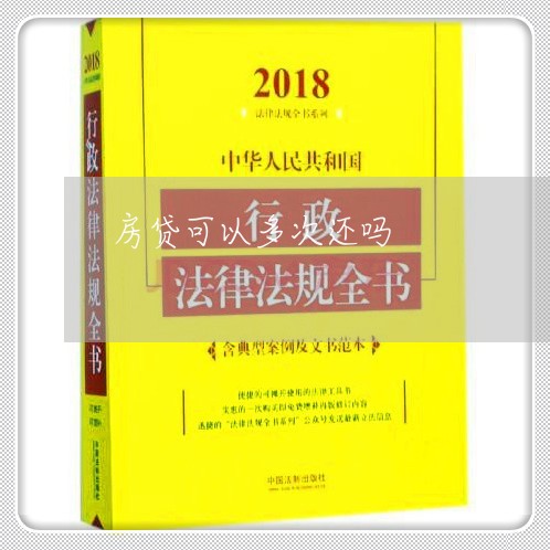 房贷可以多次还吗/2023033096049