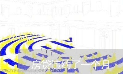 房贷违约了一个月/2023033128149