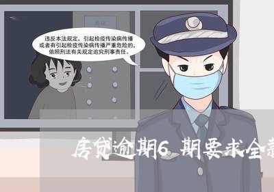 房贷逾期6期要求全款/2023041482924