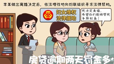 房贷逾期两天罚金多少/2023041406258