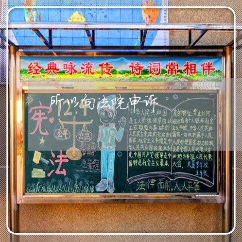 所以向法院申诉 所以向法院申诉