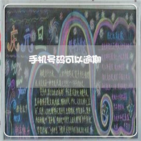 手机号码可以逾期
