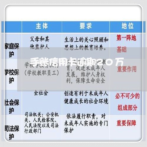 手账信用卡逾期20万/2023061627250