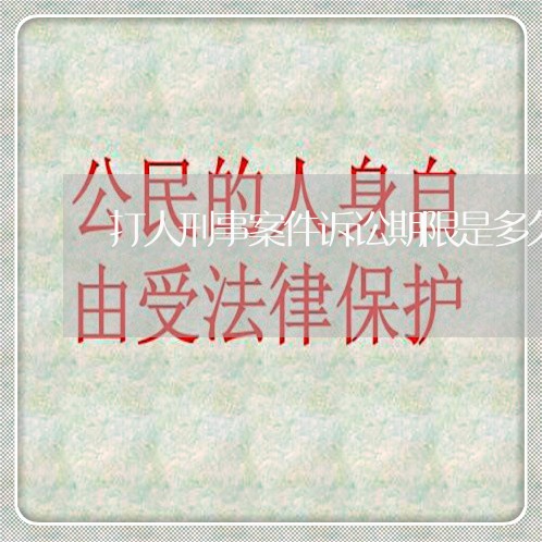 打人刑事案件诉讼期限是多久 打人刑事案件诉讼期限是多久
