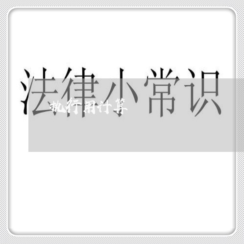 执行用计算 执行用计算