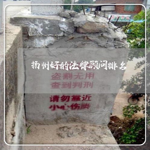 扬州好的法律顾问排名/2023061805137