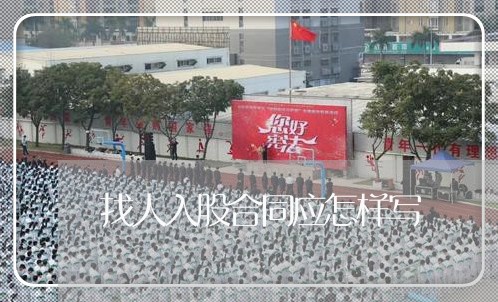 找人入股合同应怎样写/2023011795028 找人入股合同应怎样写/2023011795028