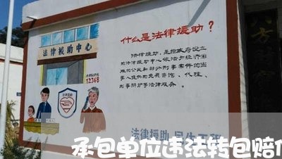 承包单位违法转包赔偿损失