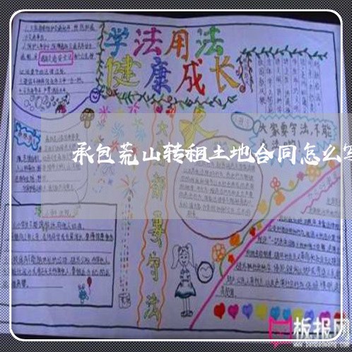 承包荒山转租土地合同怎么写/2023040403959 承包荒山转租土地合同怎么写/2023040403959