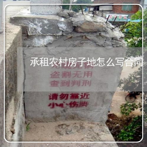 承租农村房子地怎么写合同/2023022672947 承租农村房子地怎么写合同/2023022672947