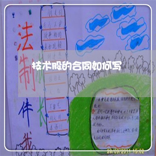 技术股的合同如何写/2023041547480 技术股的合同如何写/2023041547480