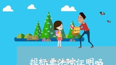 投标要法院证明吗