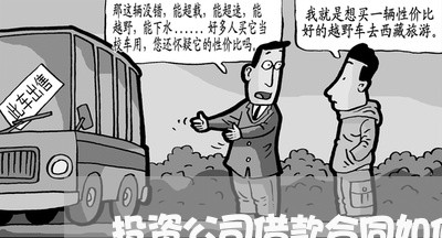 投资公司借款合同如何写/2023042183036