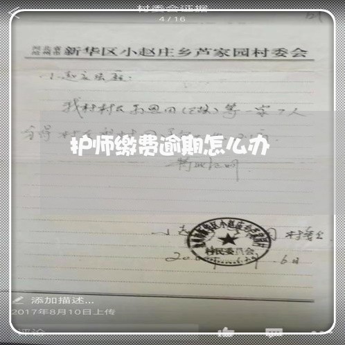 护师缴费逾期怎么办 护师缴费逾期怎么办